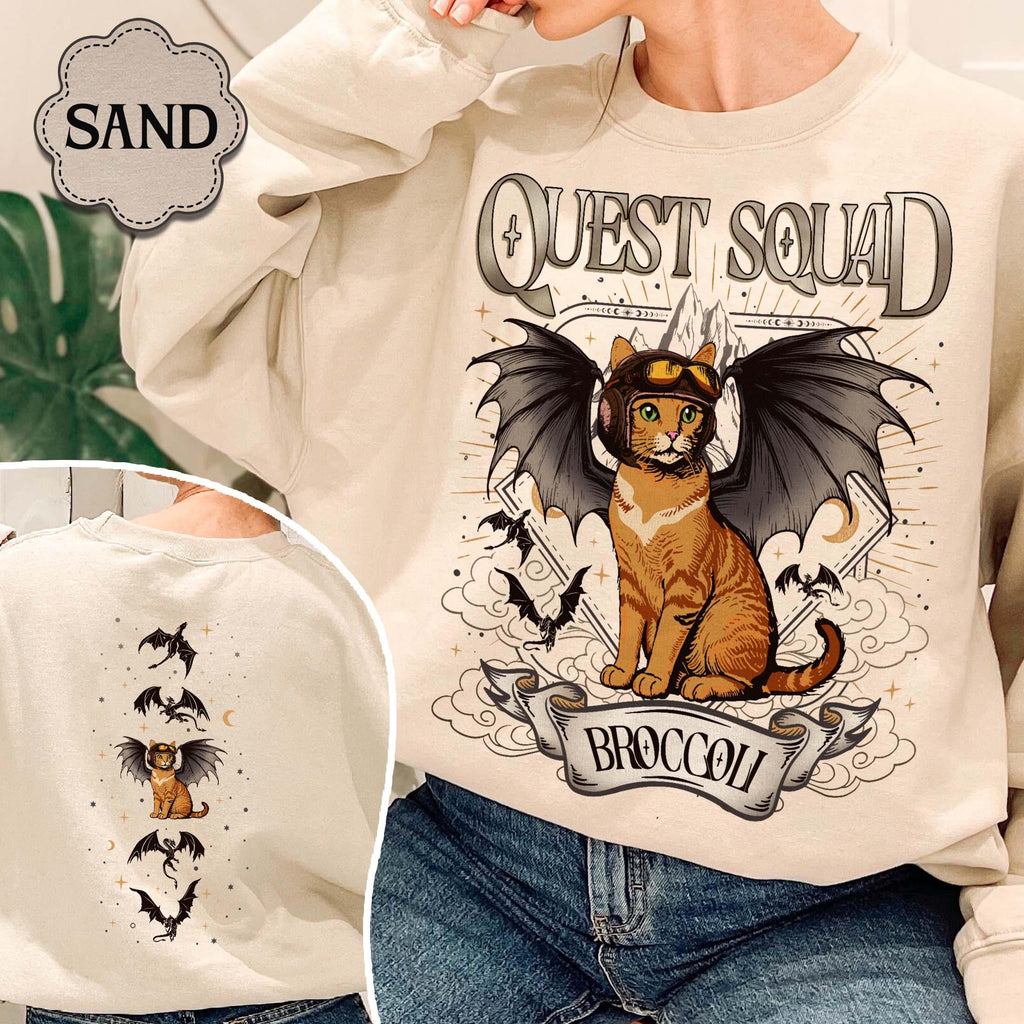 Quest Squad Broccoli Sweatshirt – Onyx Storm Inspired product image 1