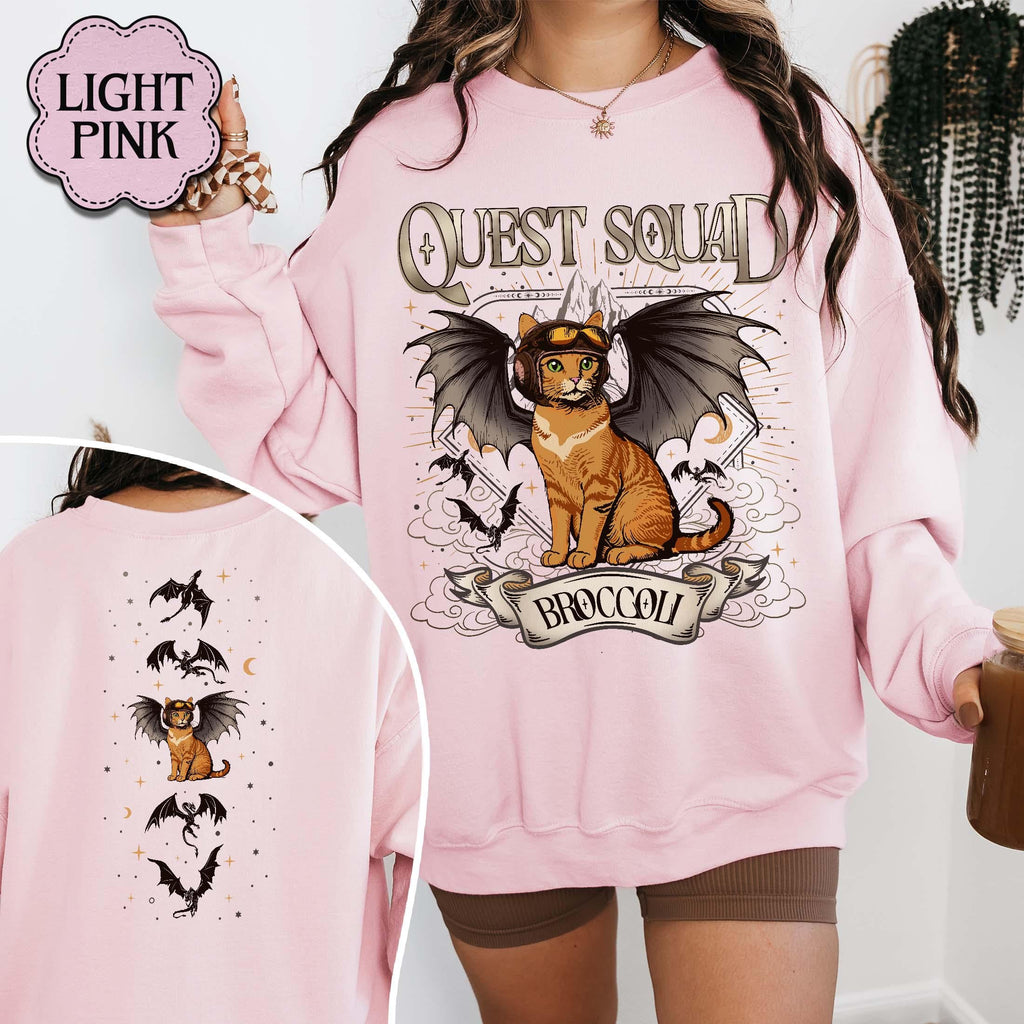 Quest Squad Broccoli Sweatshirt – Onyx Storm Inspired product image 4