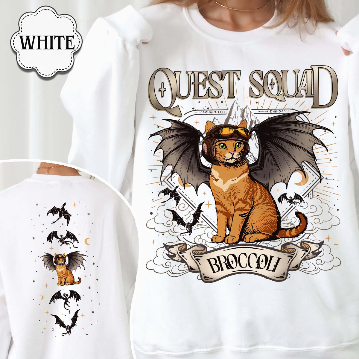 Quest Squad Broccoli Sweatshirt – Onyx Storm Inspired product image 6