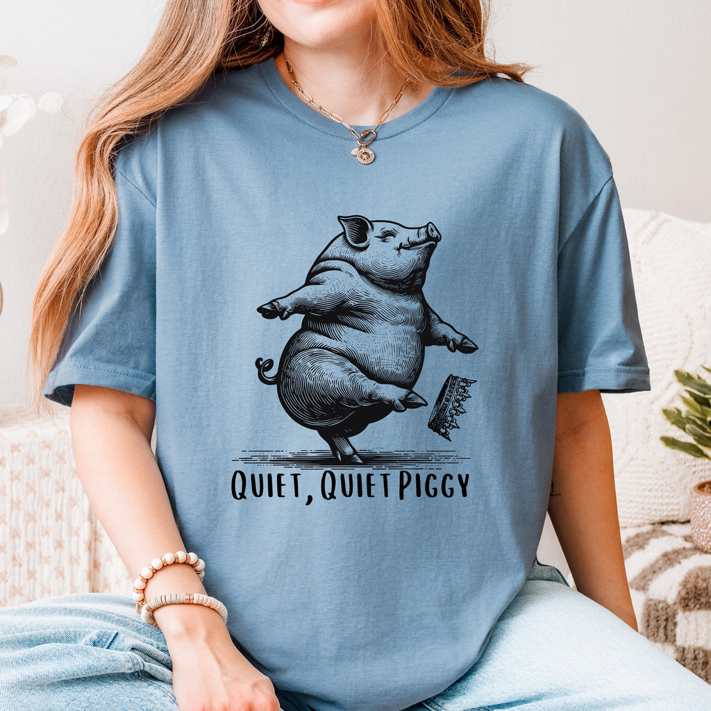 Quiet Piggy T-Shirt – Funny Satirical Political Parody product image 3