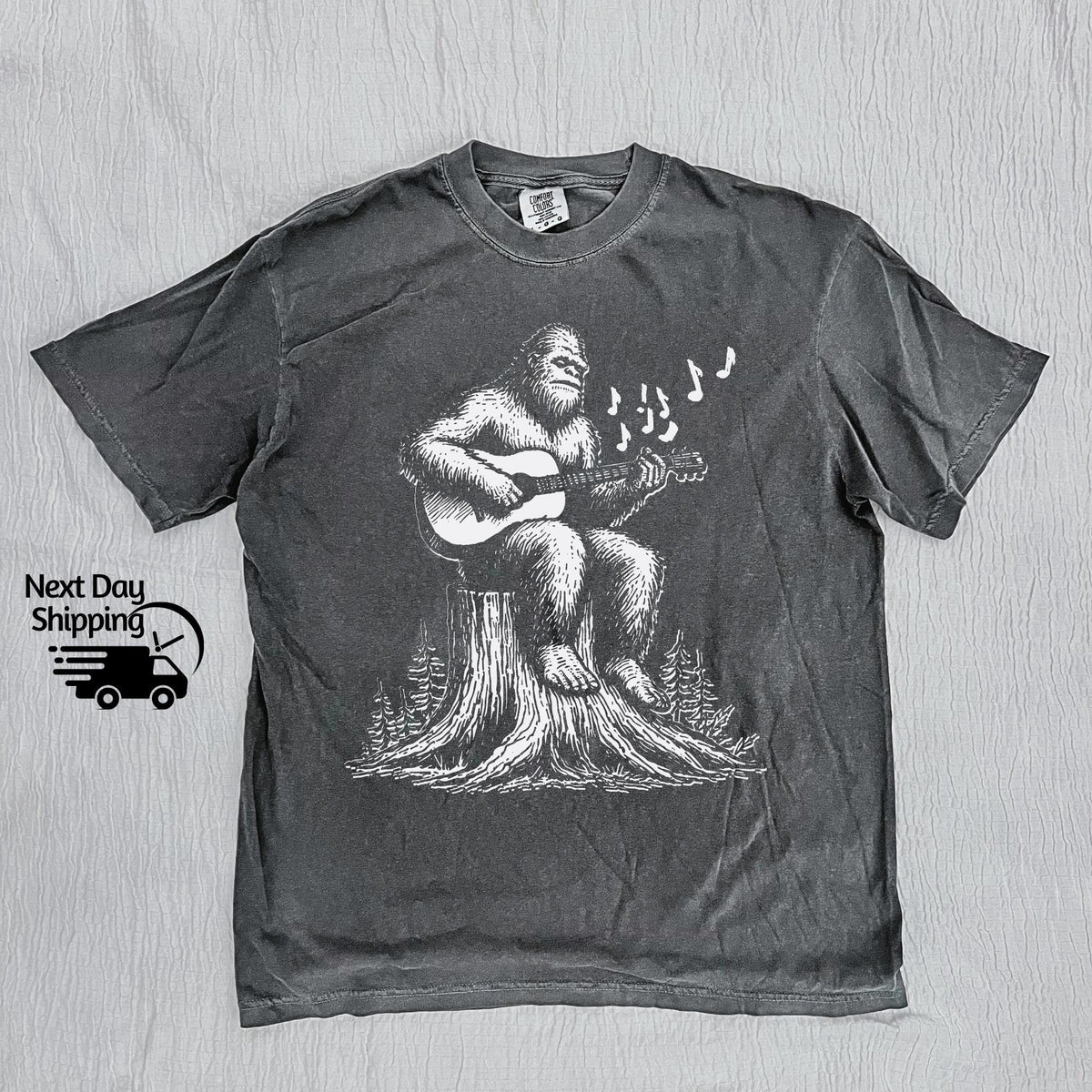 Retro Bigfoot Guitar Graphic T-Shirt - Funny 90s Vintage Tee product image 2