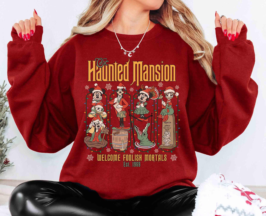 Haunted Mansion Inspired Christmas T-Shirt – Retro Spooky product image 2