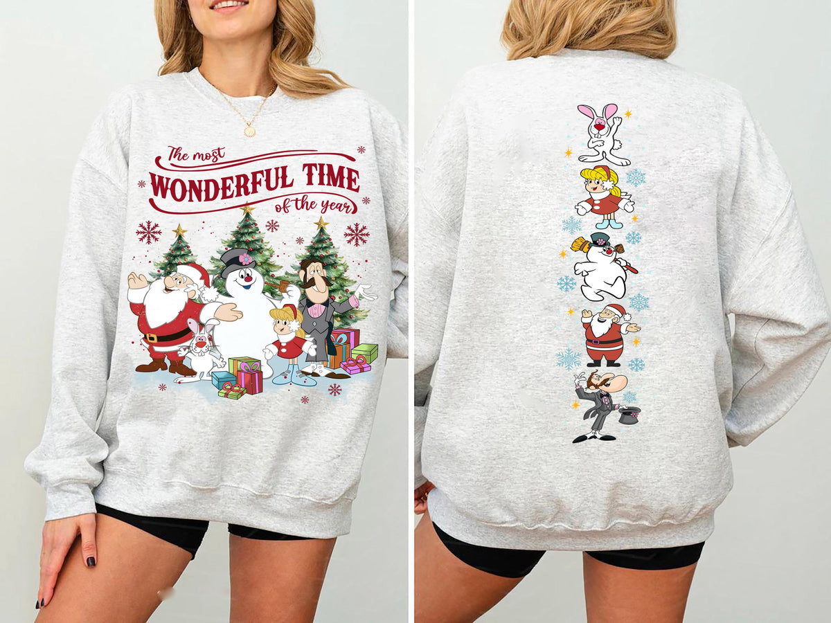 Retro Frosty the Snowman Sweatshirt Vintage Christmas Shirt product image 3