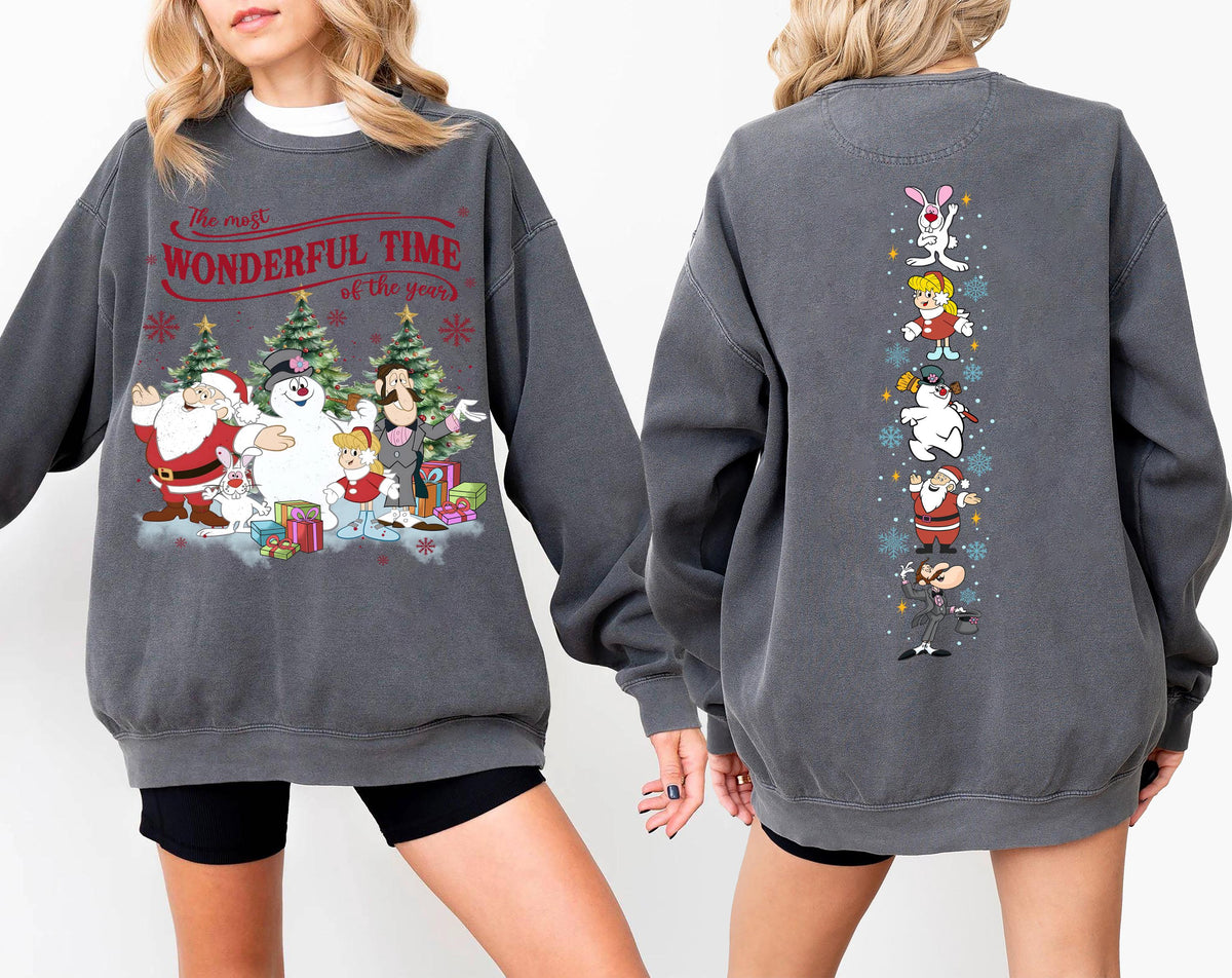 Retro Frosty the Snowman Sweatshirt Vintage Christmas Shirt product image 8