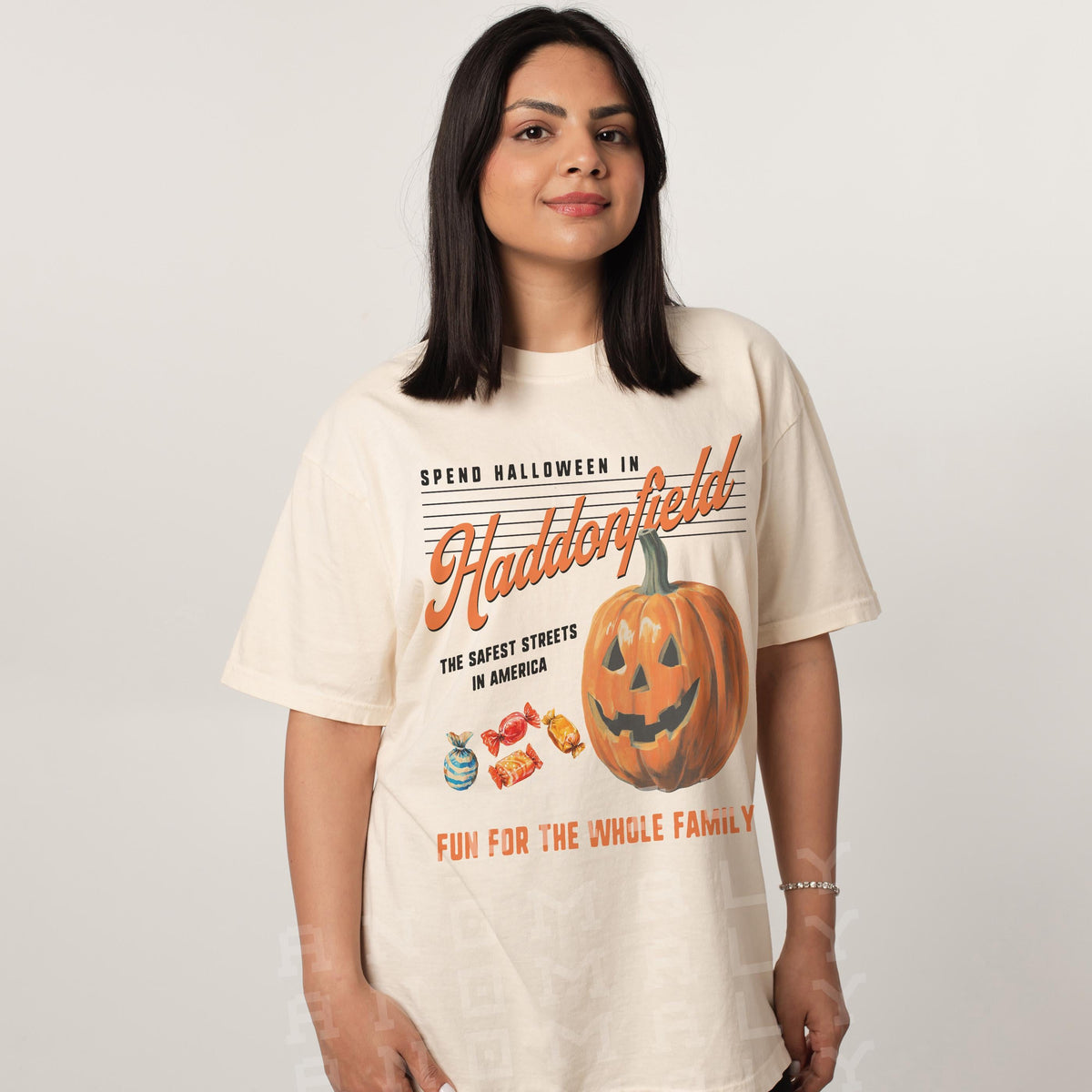 Retro Halloween in Haddonfield T-Shirt – Black & Orange product image 5