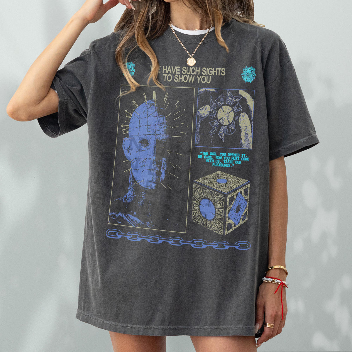 Retro Hell Horror Movie T-Shirt – 80s Pin-Head Inspired product image 3