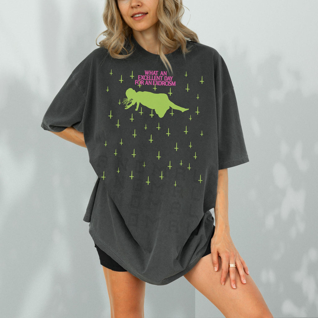 Retro Horror Movie Graphic Tee – Exorcism Scene Gothic product image 2