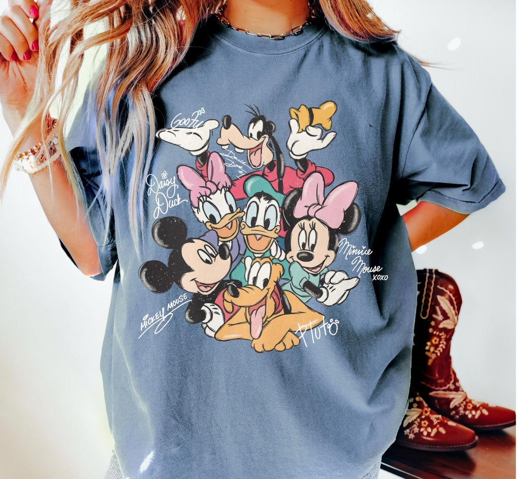 Retro Mouse Friends Signatures Tee – Magical Character product image 3