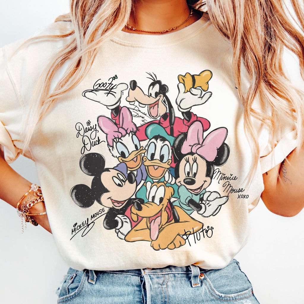 Retro Mouse and Friends Signatures Shirt – Magical product image 1