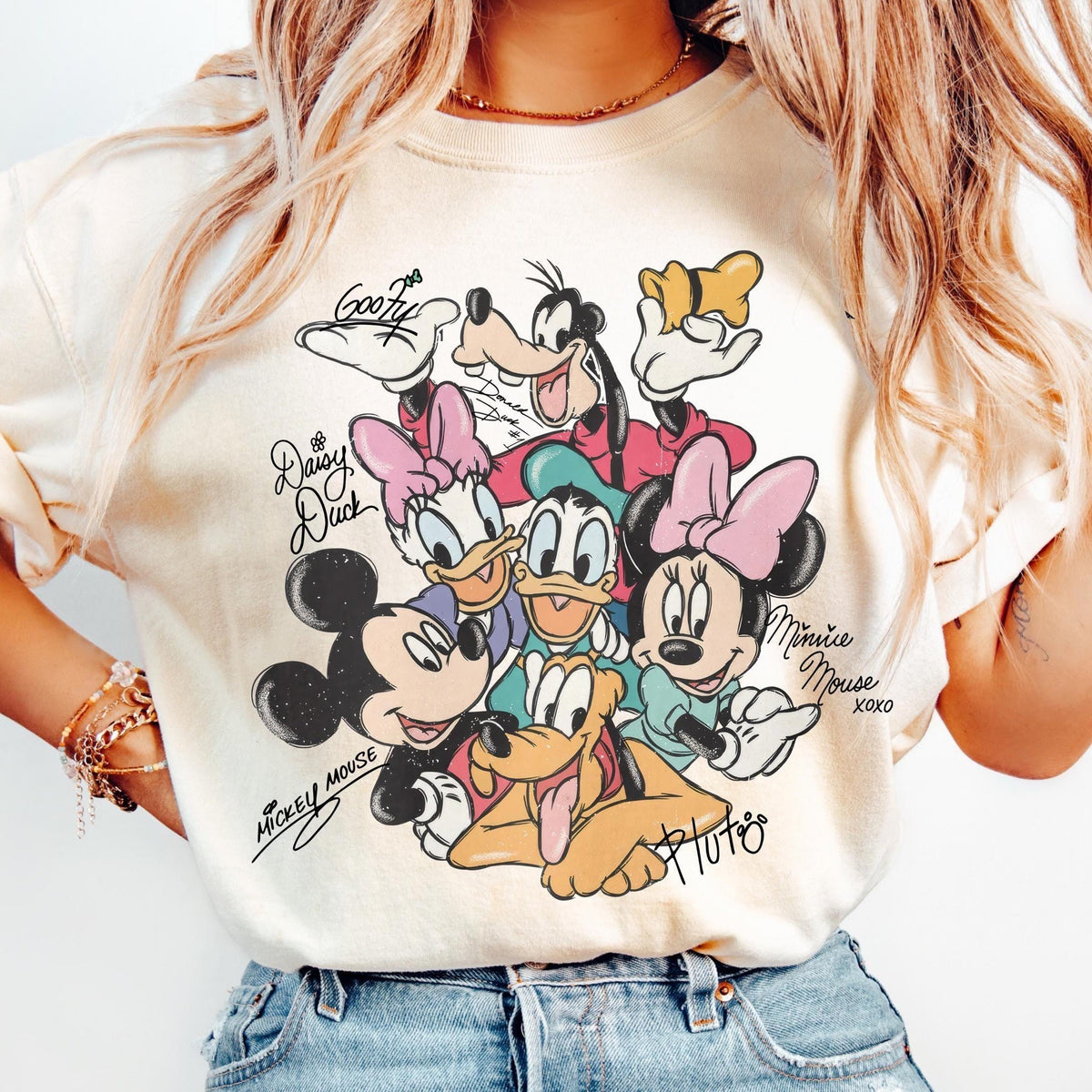 Retro Mouse and Friends Signatures Shirt – Magical product image 1
