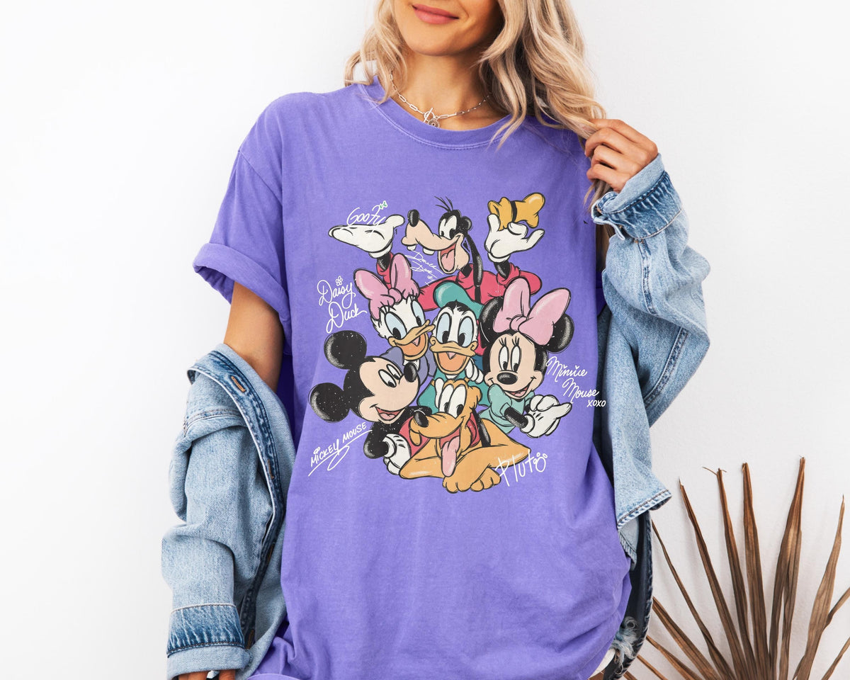 Retro Mouse Friends Signatures Tee – Magical Character product image 10