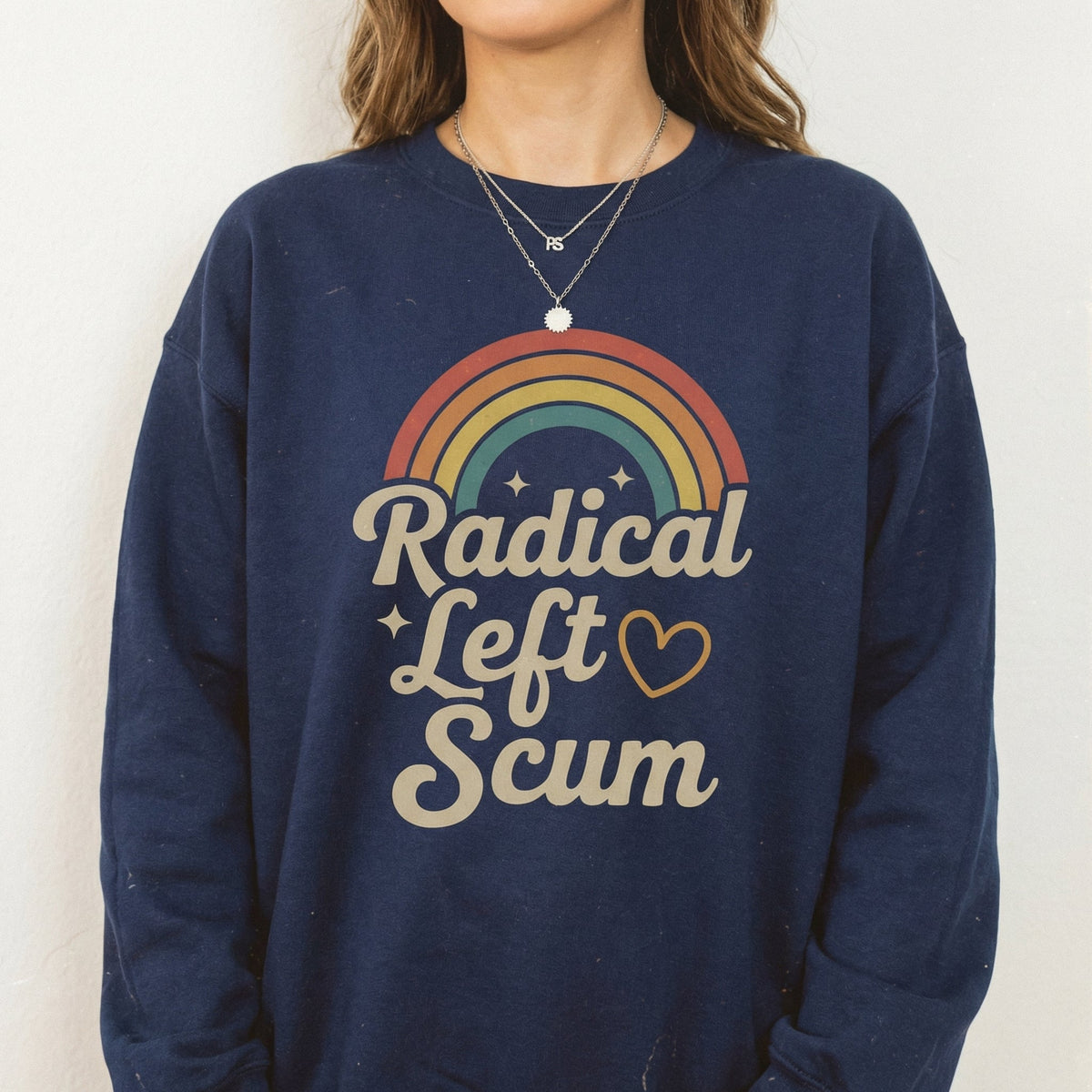 Retro Radical Left Scum Graphic T-Shirt - Leftist Rainbow product image 4