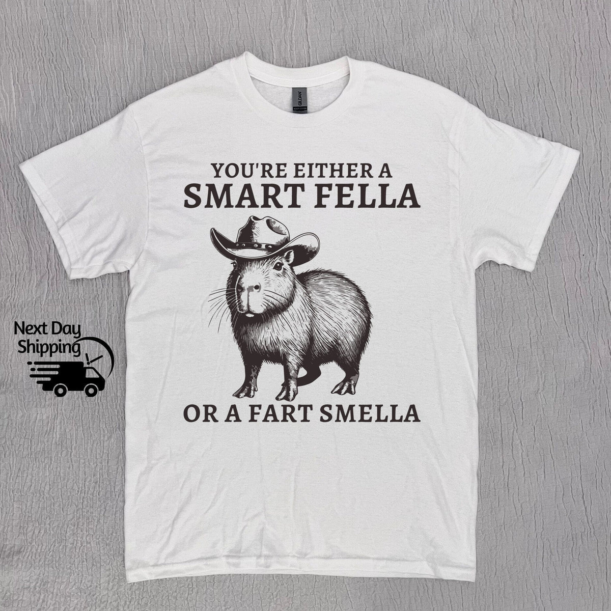 Retro Smart Fella Capybara Graphic T-Shirt - Funny 90s product image 5