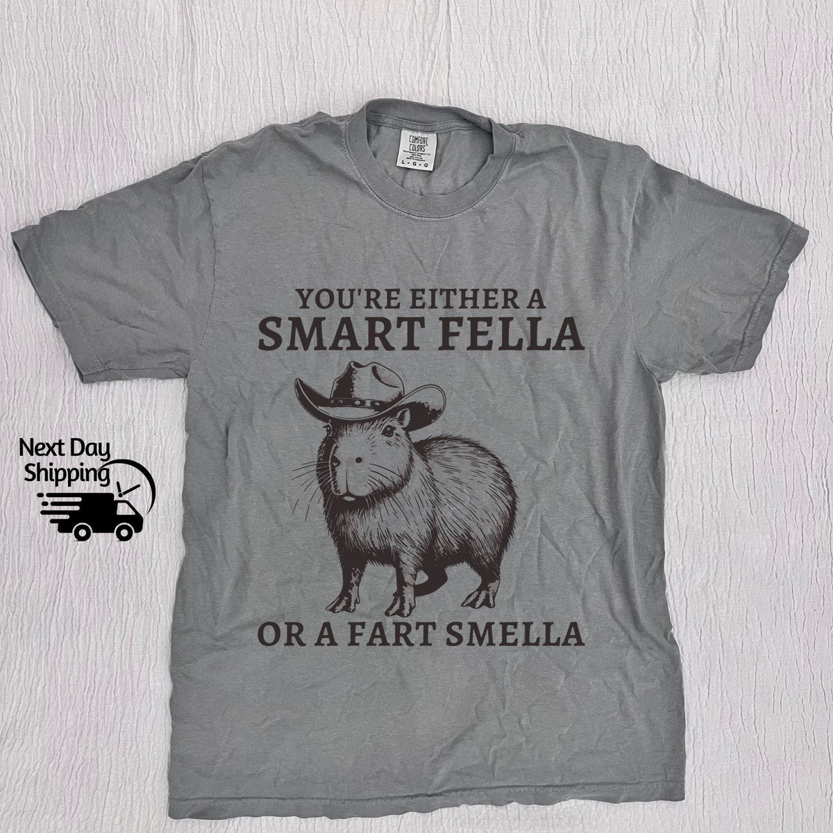 Retro Smart Fella Capybara Graphic T-Shirt - Funny 90s product image 4