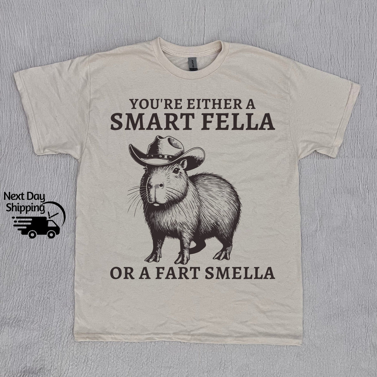 Retro Smart Fella Capybara Graphic T-Shirt - Funny 90s product image 2
