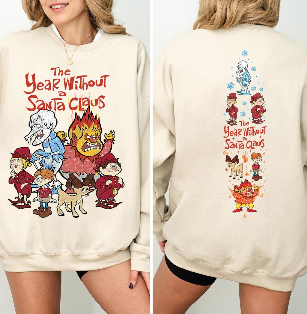Retro The Year Without a Santa Sweatshirt Vintage Christmas product image 1