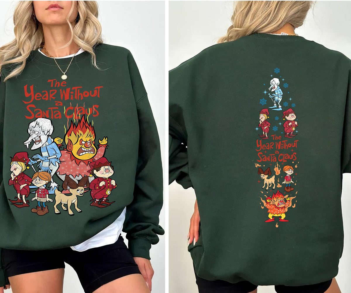 Retro The Year Without a Santa Sweatshirt Vintage Christmas product image 3