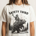 Safety Third Funny Graphic T-Shirt - Grizzly Bear Nature product image 1