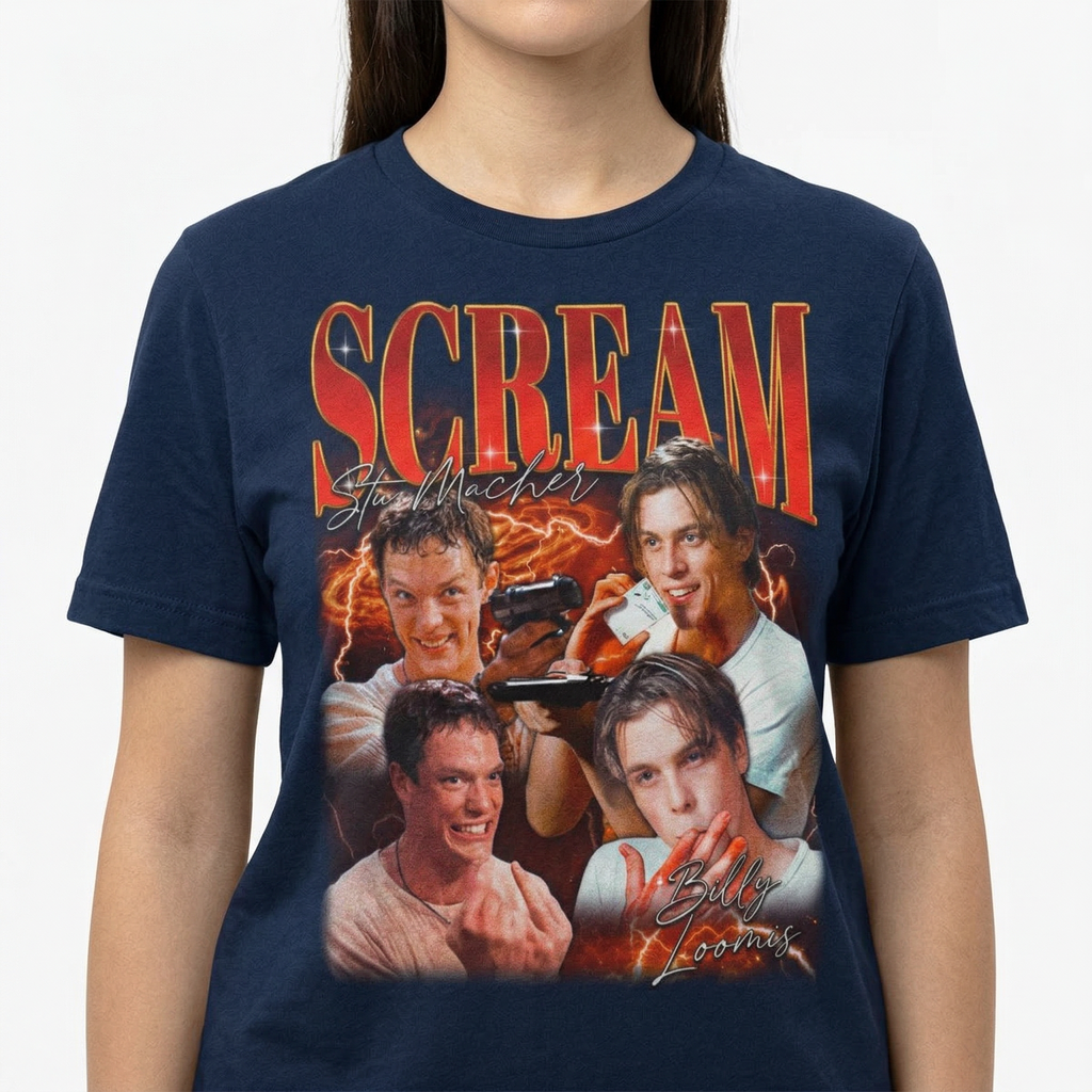 Scream Movie Billy & Stu T-Shirt – Horror Film Graphic Tee product image 5