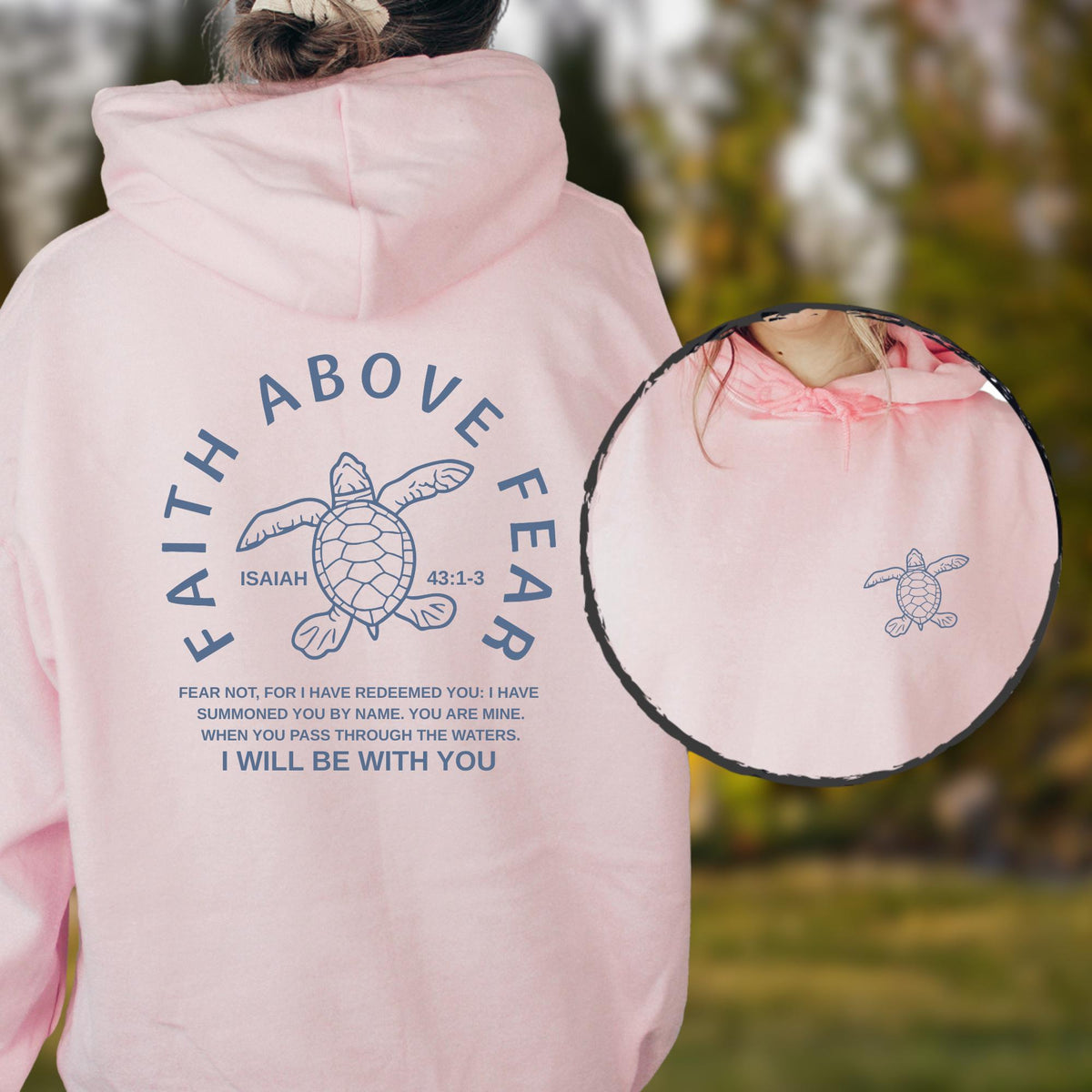 Sea Turtle Faith Above Fear Graphic Hoodie - Christian product image 4