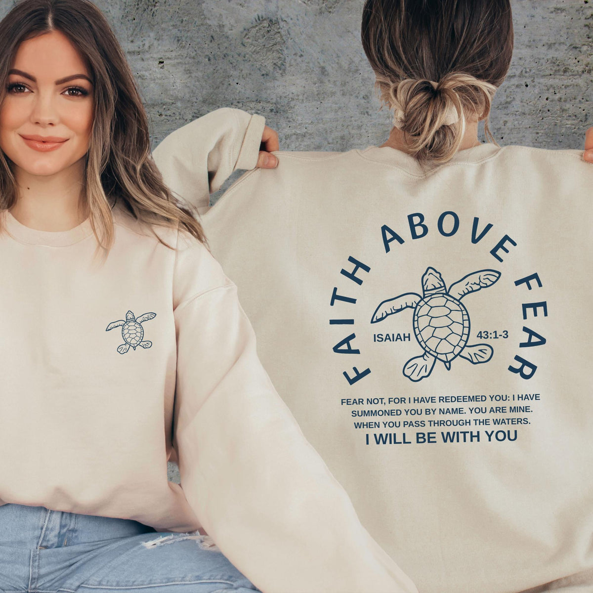 Sea Turtle Faith Above Fear Graphic Hoodie - Christian product image 5