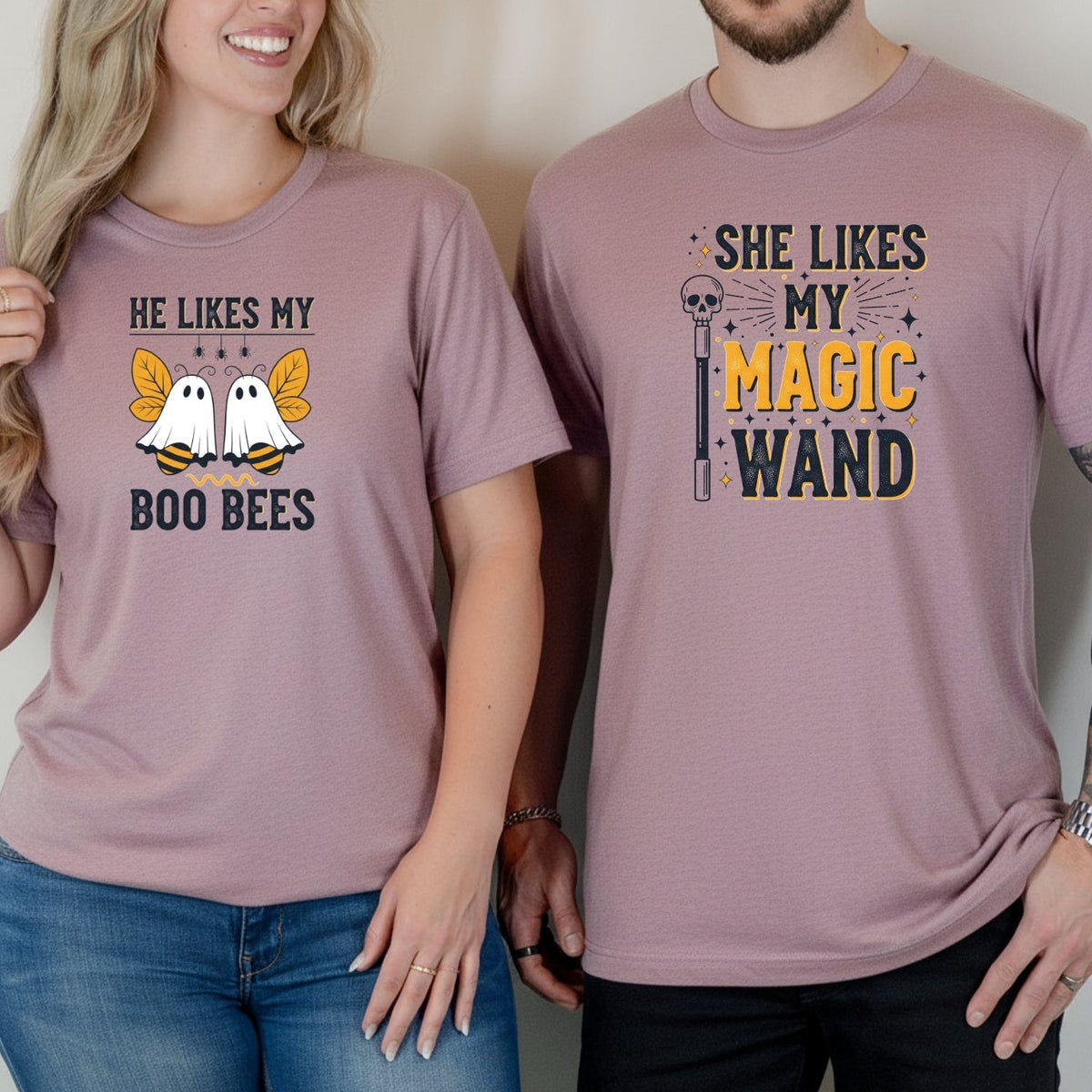 She Likes My Magic Wand He My Boo Bees Matching T-Shirts product image 6