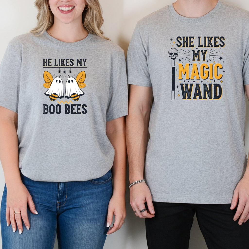 She Likes My Magic Wand He My Boo Bees Matching T-Shirts product image 7