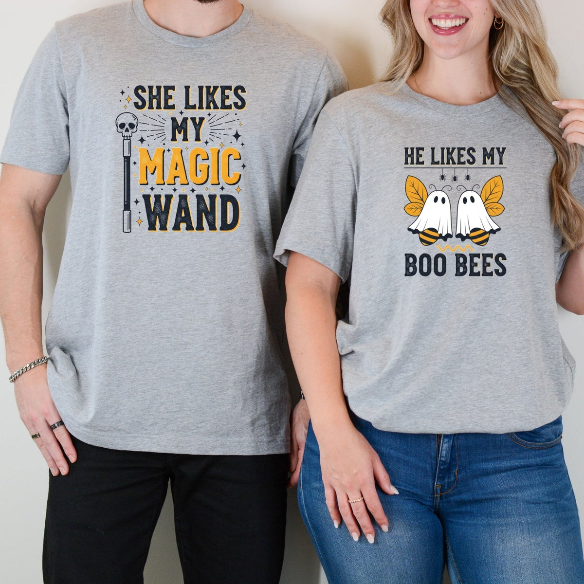 She Likes My Magic Wand He My Boo Bees Matching T-Shirts product image 1