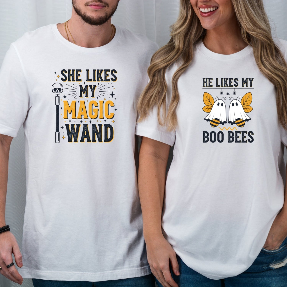 She Likes My Magic Wand He My Boo Bees Matching T-Shirts product image 2