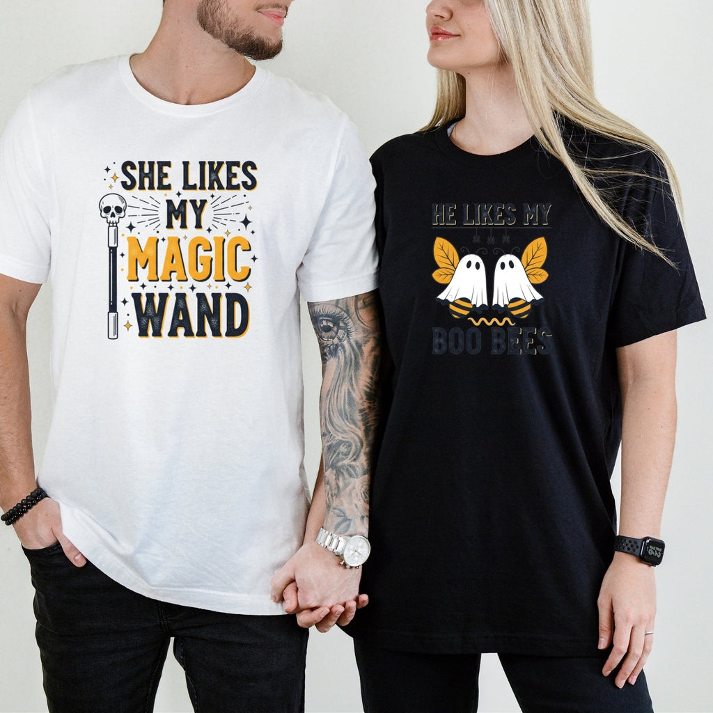 She Likes My Magic Wand He My Boo Bees Matching T-Shirts product image 3