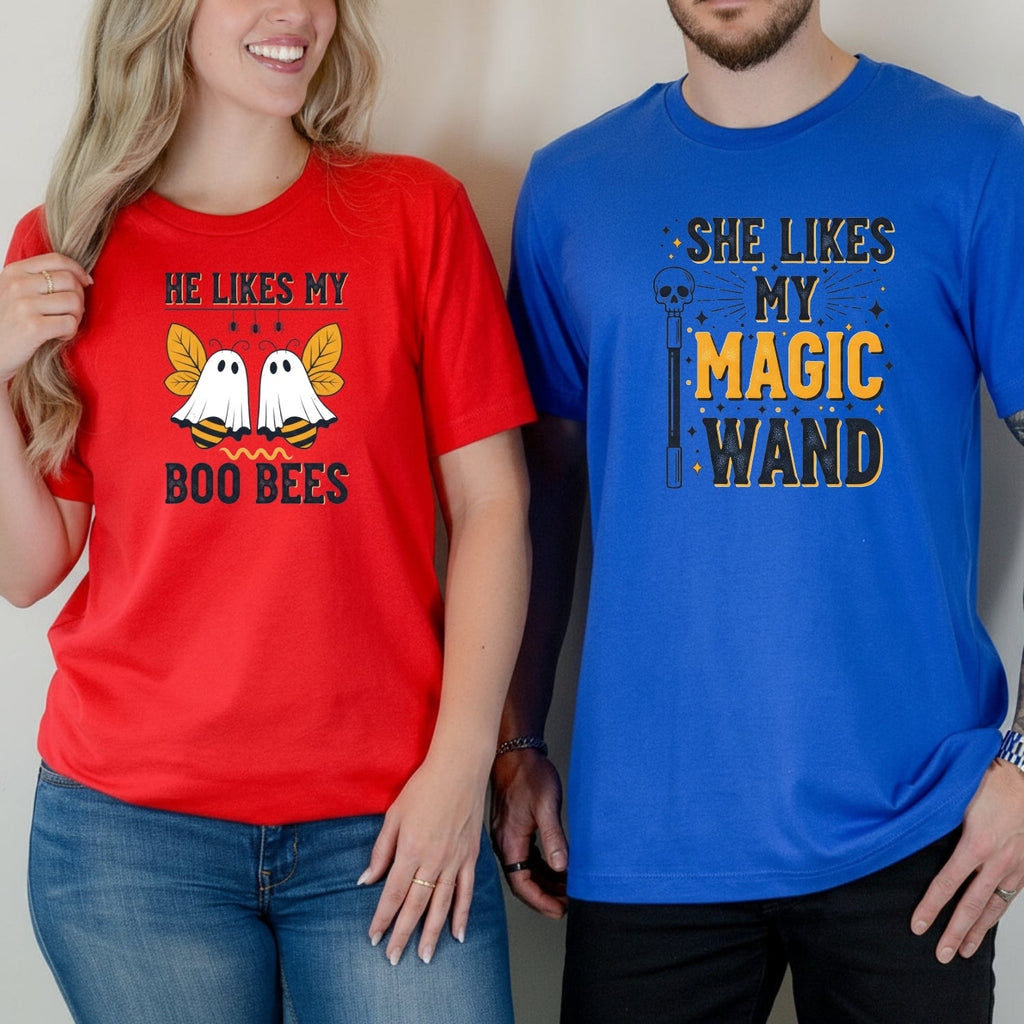 She Likes My Magic Wand He My Boo Bees Matching T-Shirts product image 5