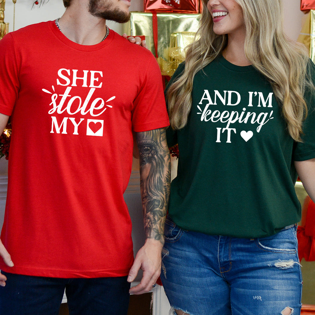 She Stole My Heart I'm Keeping It Matching T-Shirts For product image 5
