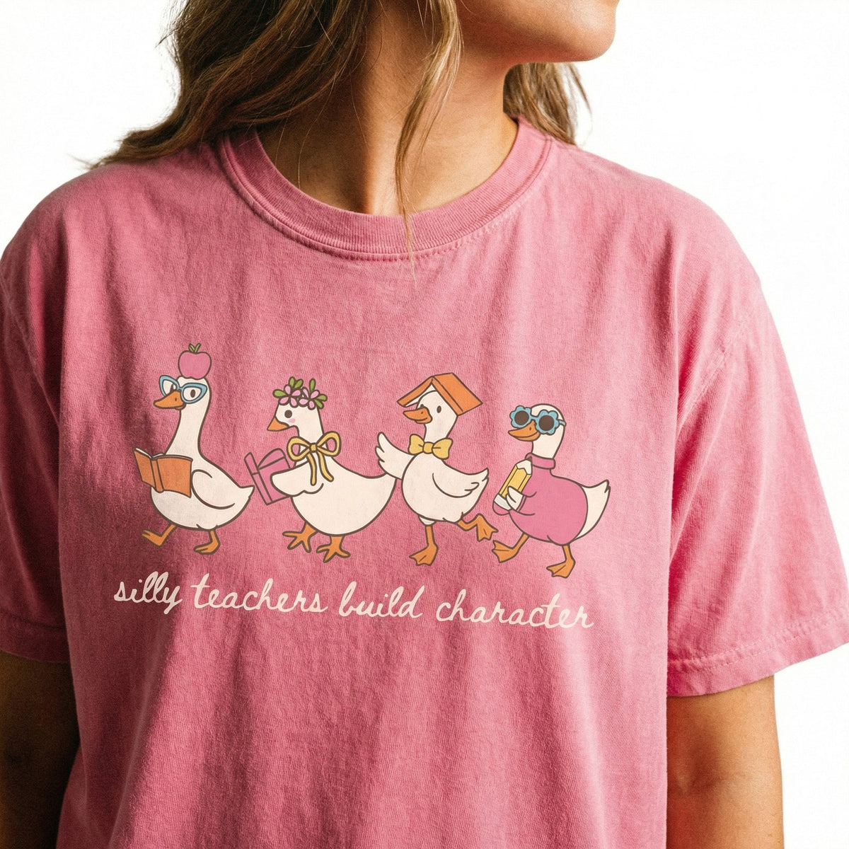 Silly Goose Teacher T-Shirt – Funny Graphic Tee – Back to product image 9