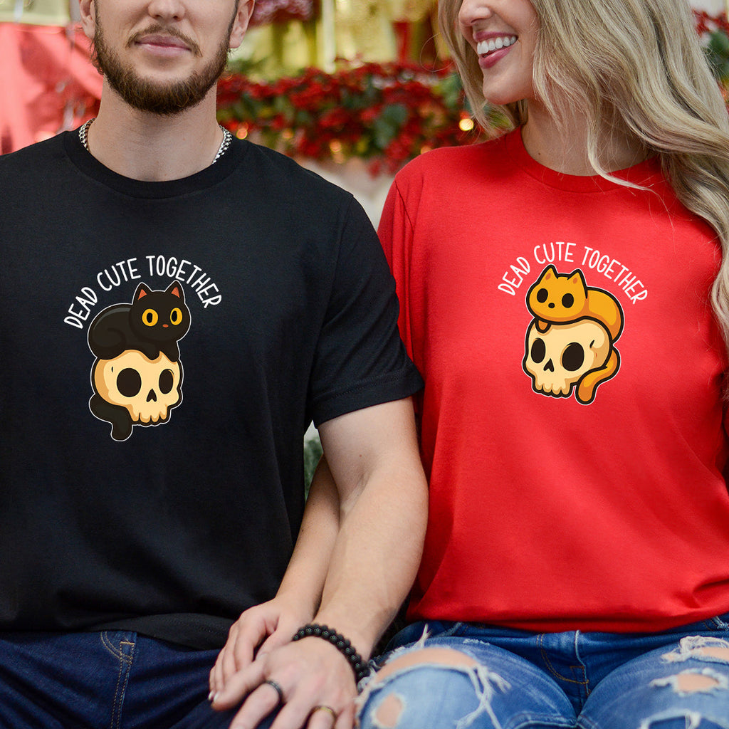 Skull & Cat Matching T-Shirts For Couples product image 2