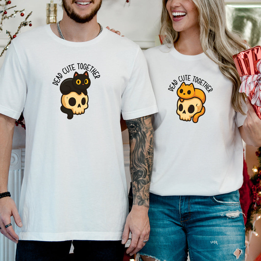 Skull & Cat Matching T-Shirts For Couples product image 3