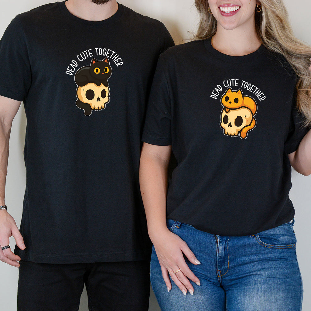 Skull & Cat Matching T-Shirts For Couples product image 4