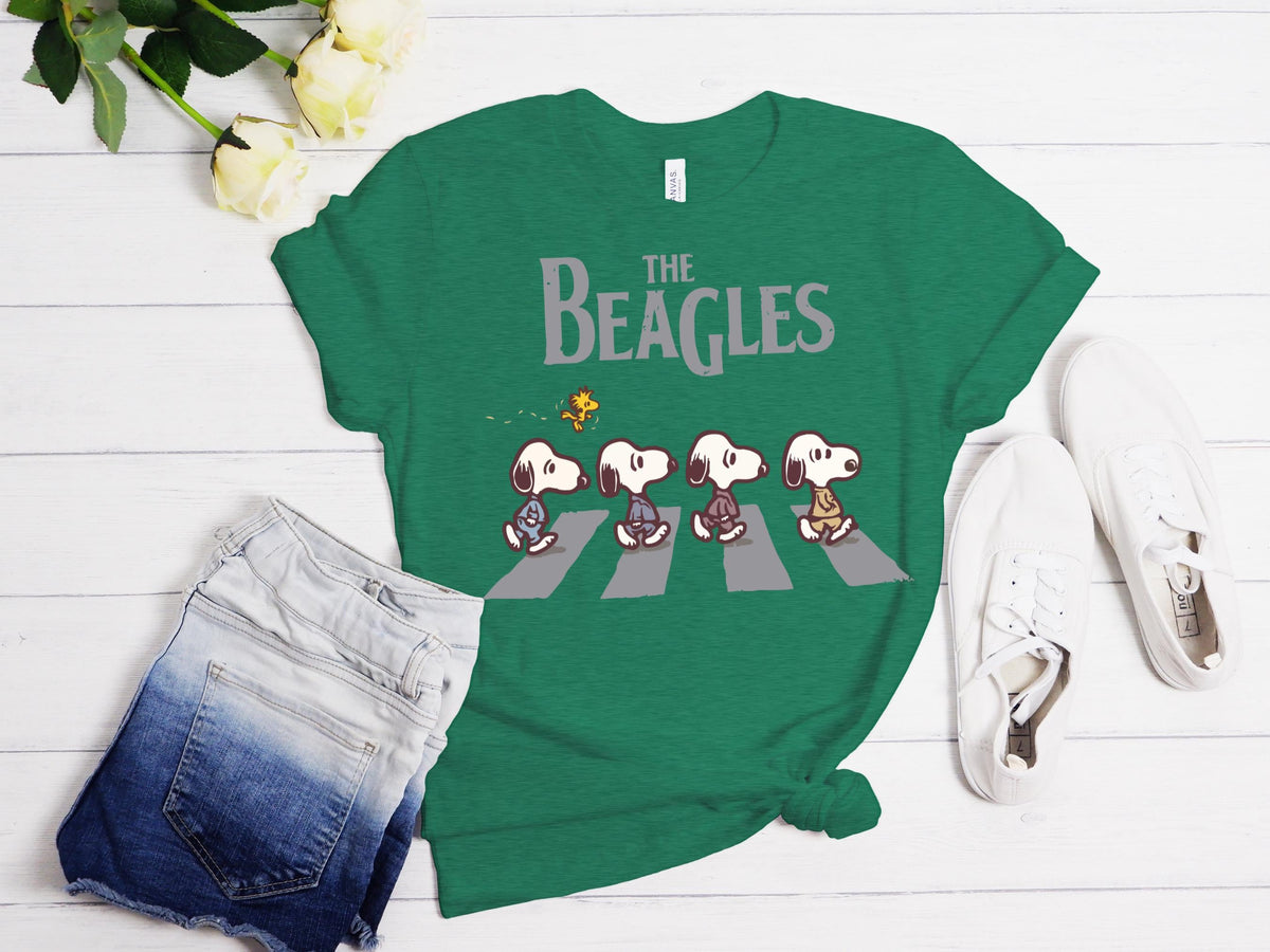 Peanuts Abbey Road Inspired T-Shirt – Retro Snoopy Walking product image 7