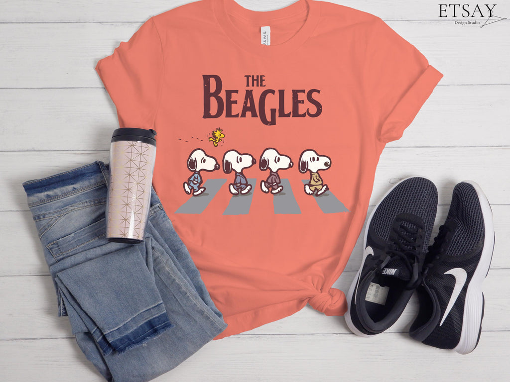 Peanuts Abbey Road Inspired T-Shirt – Retro Snoopy Walking product image 8