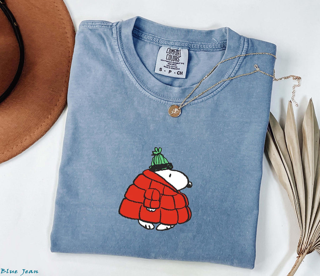 Puffer Jacket Beagle Shirt – Cute Winter Dog Christmas Tee product image 2