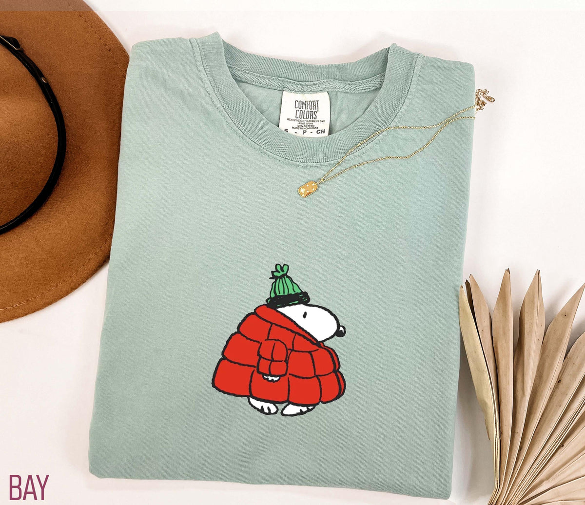 Puffer Jacket Beagle Shirt – Cute Winter Dog Christmas Tee product image 3