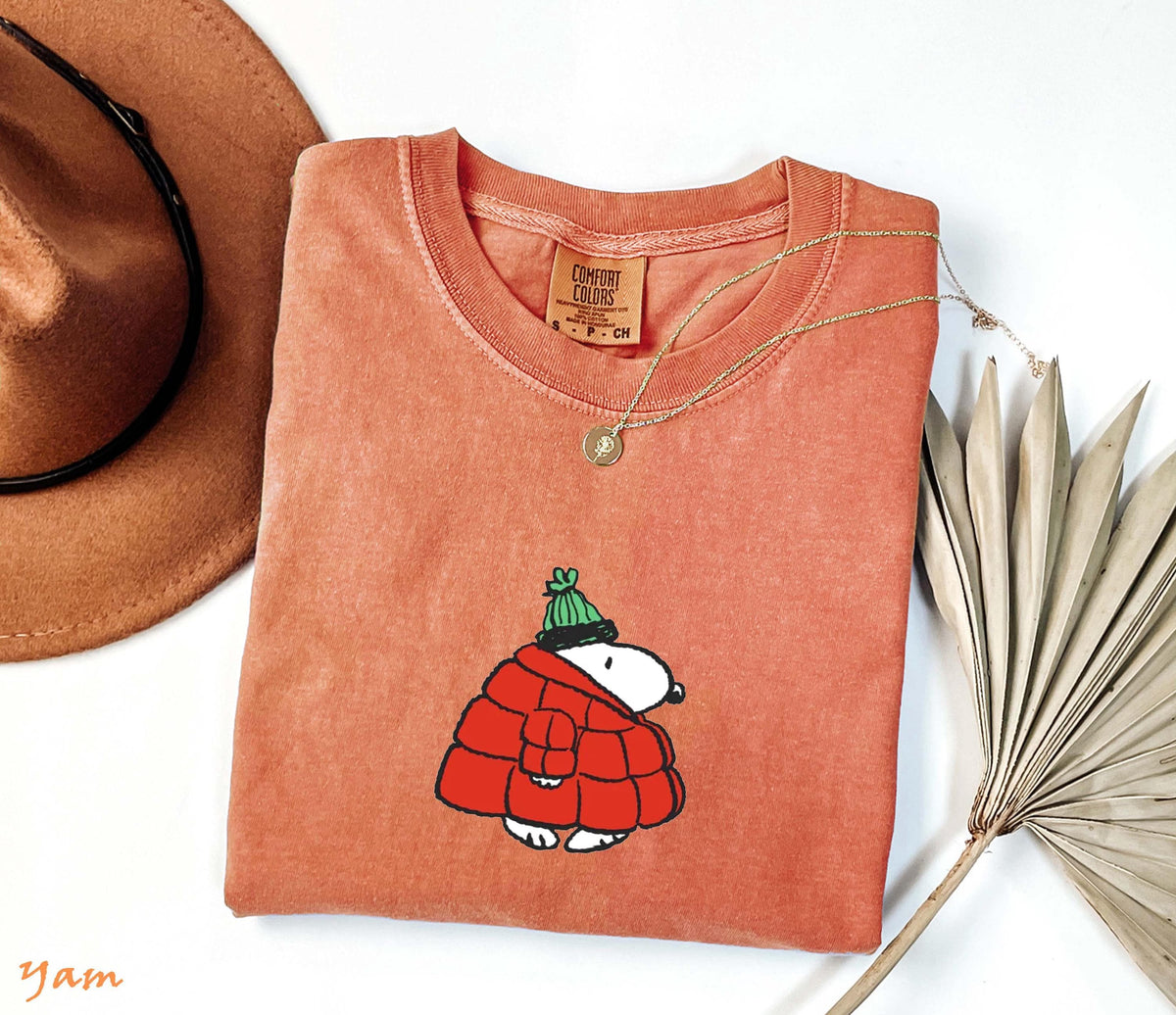 Puffer Jacket Beagle Shirt – Cute Winter Dog Christmas Tee product image 6