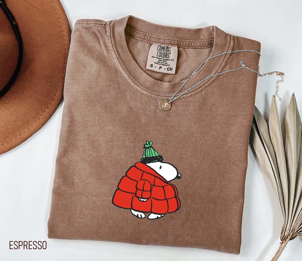 Puffer Jacket Beagle Shirt – Cute Winter Dog Christmas Tee product image 7