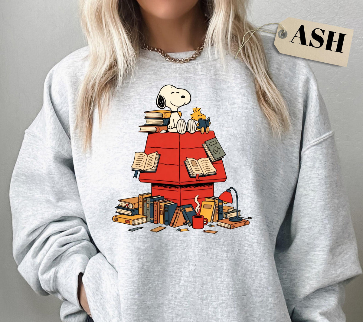 Peanuts Reading Book Sweatshirt – Cute Christmas Holiday product image 7