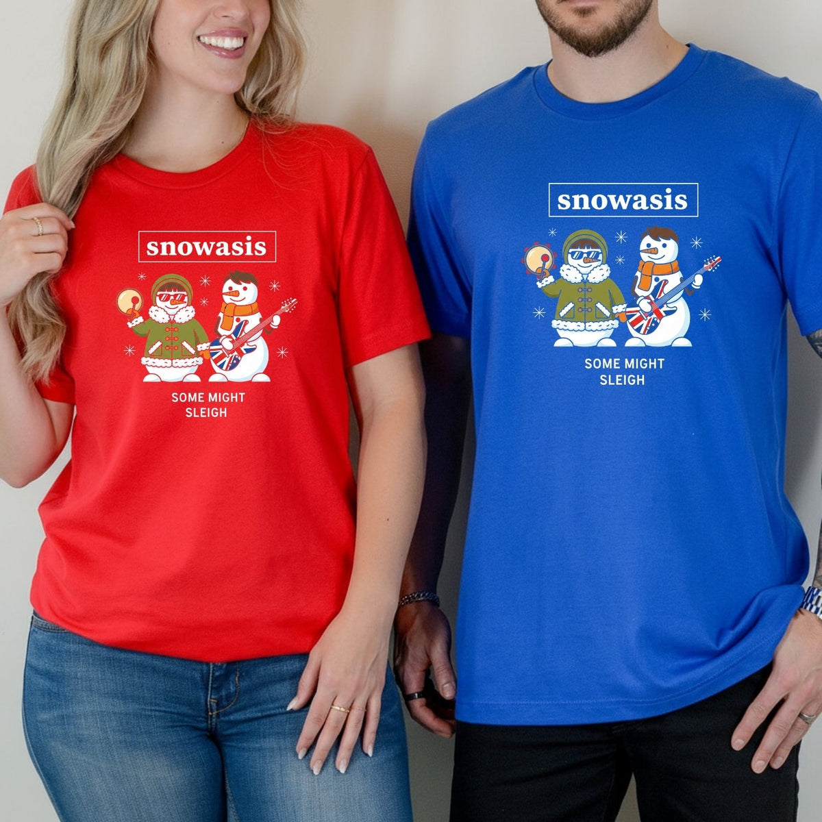 Snowasis Some Might Sleigh Christmas Matching T-Shirts For product image 3