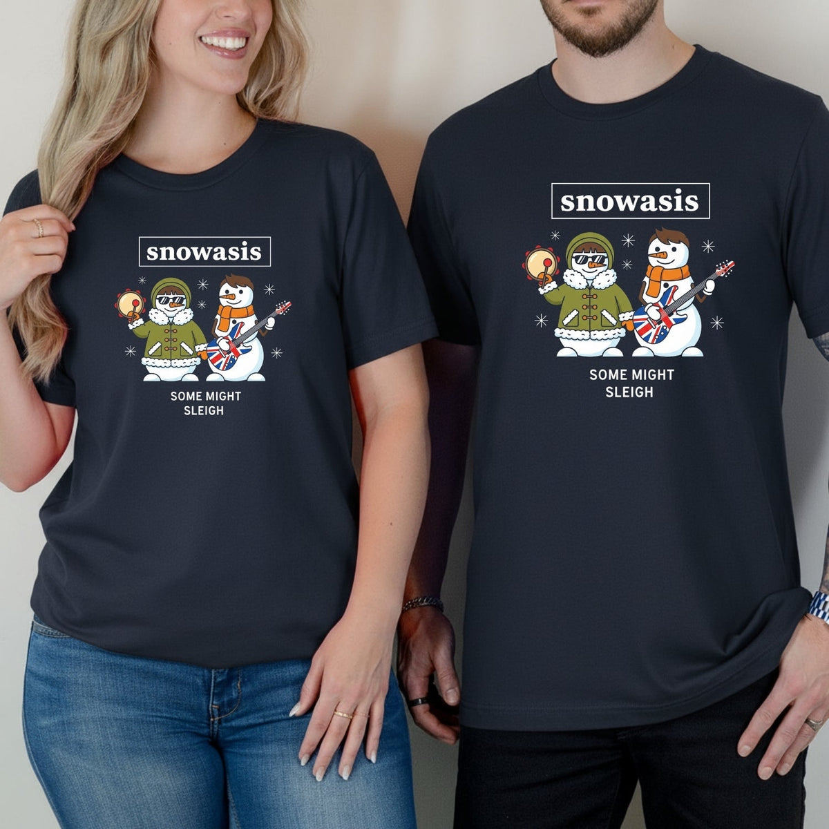 Snowasis Some Might Sleigh Christmas Matching T-Shirts For product image 2