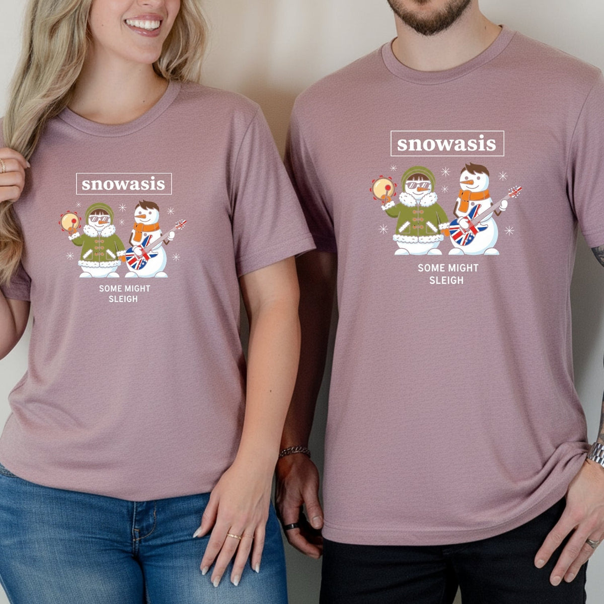 Snowasis Some Might Sleigh Christmas Matching T-Shirts For product image 4
