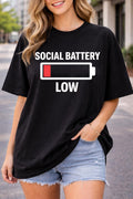 Social Battery Low T-Shirt – Funny Introvert Sarcastic product image 1