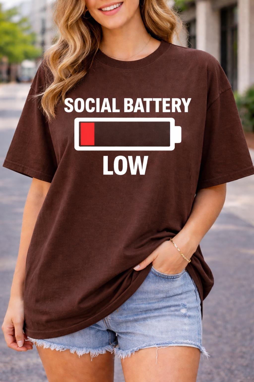 Social Battery Low T-Shirt – Funny Introvert Sarcastic product image 4