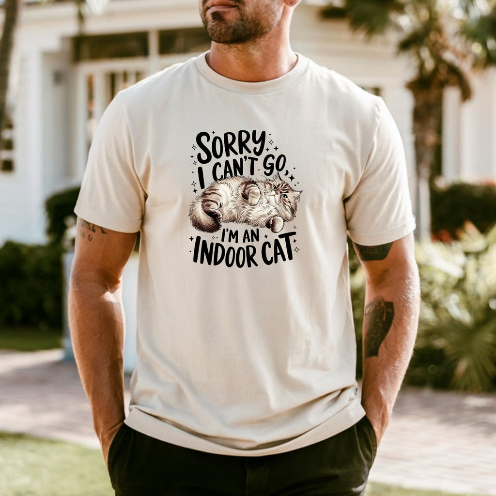 Sorry I Can't Go Indoor Cat T-Shirt - Funny Sarcastic product image 11