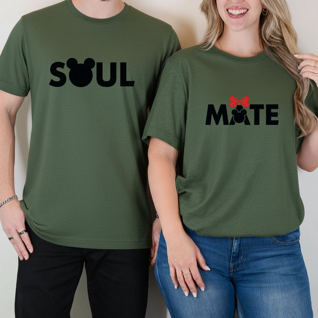 Soulmate Bowtie Matching T-Shirts For Couples product image 10
